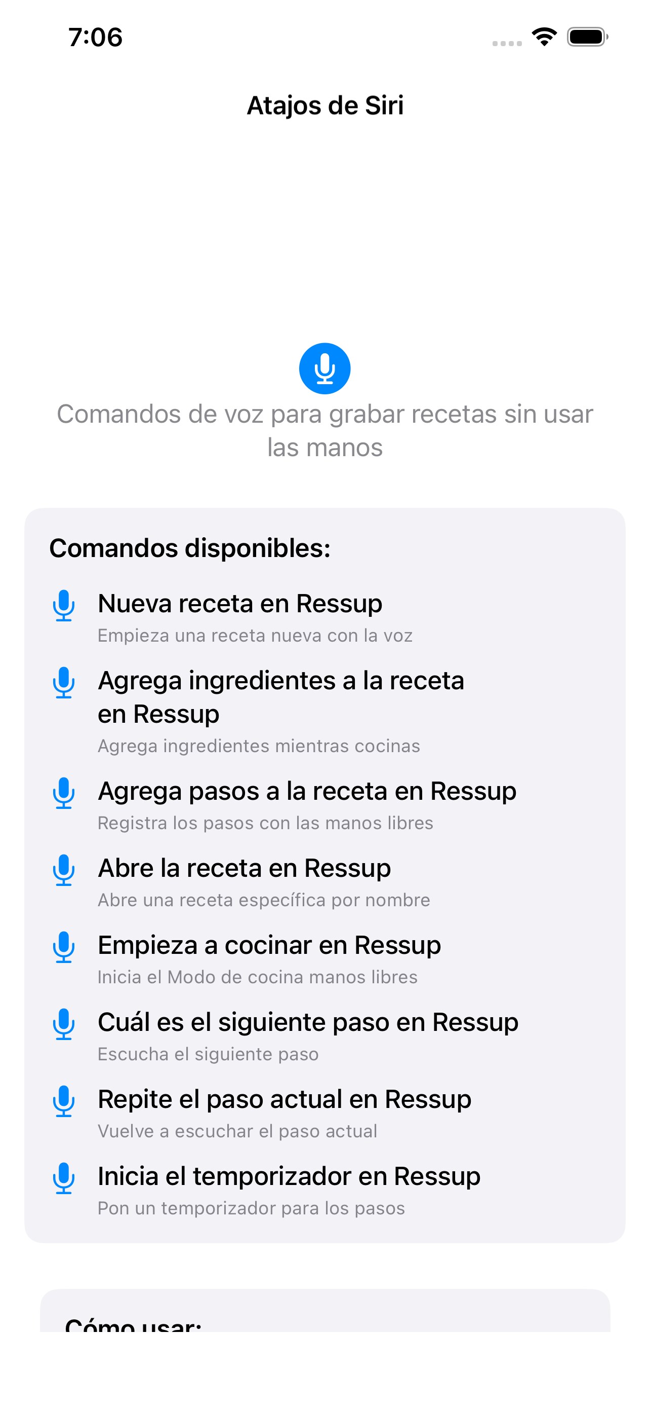 Integración con Siri para control por voz mientras cocinas
